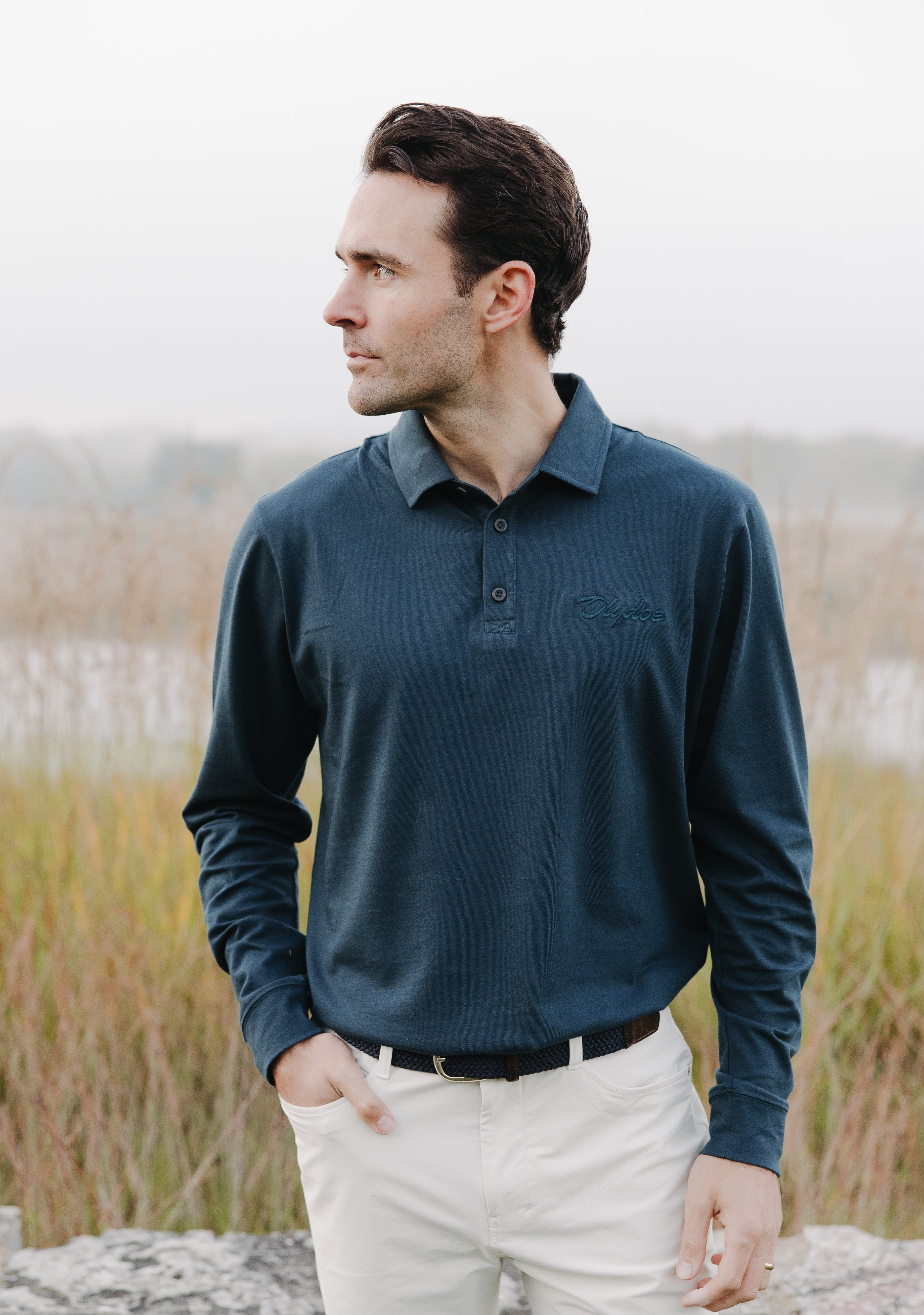 Long-Sleeve Supima® Polo - Olydoe Golf