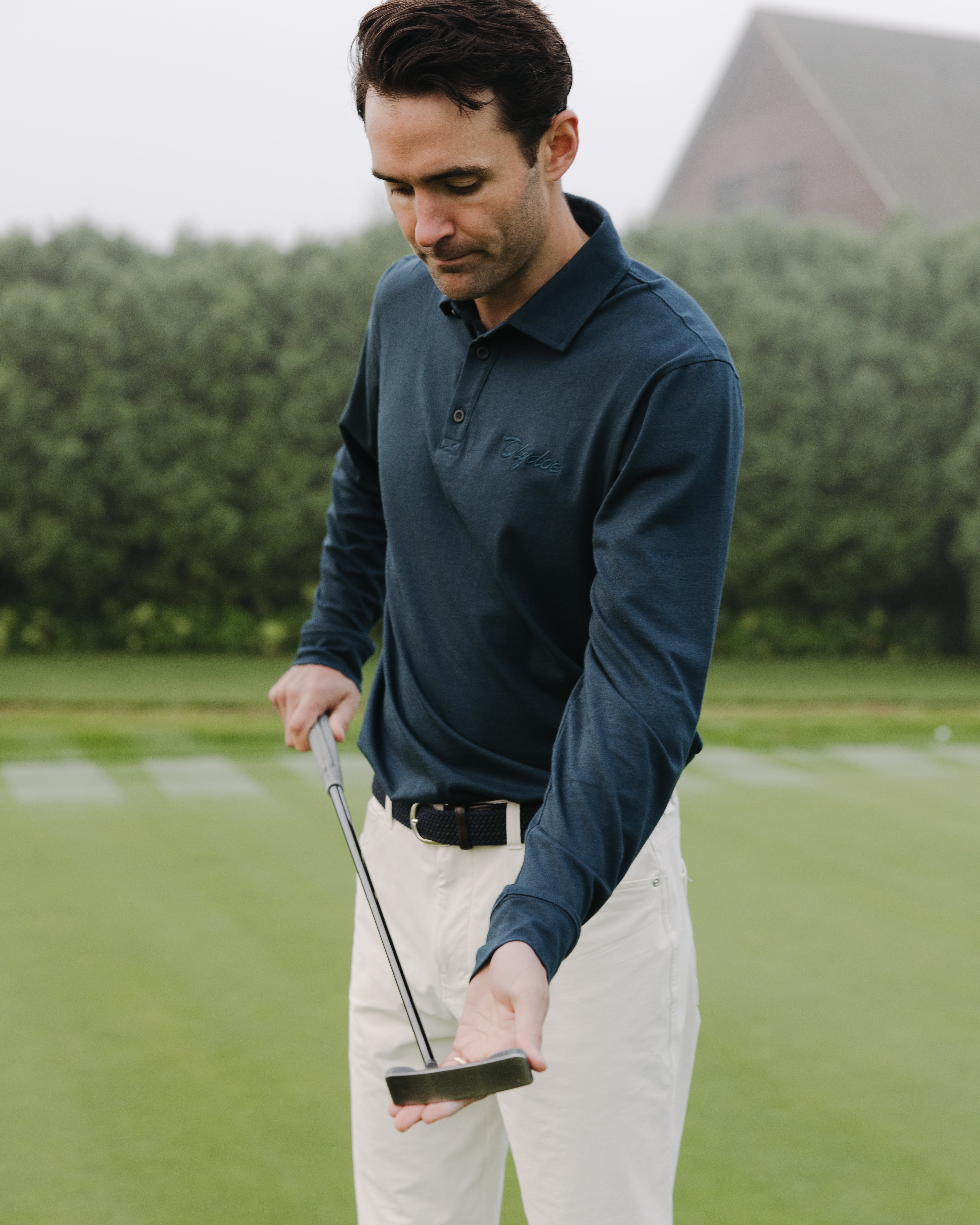Long-Sleeve Supima® Polo - Olydoe Golf
