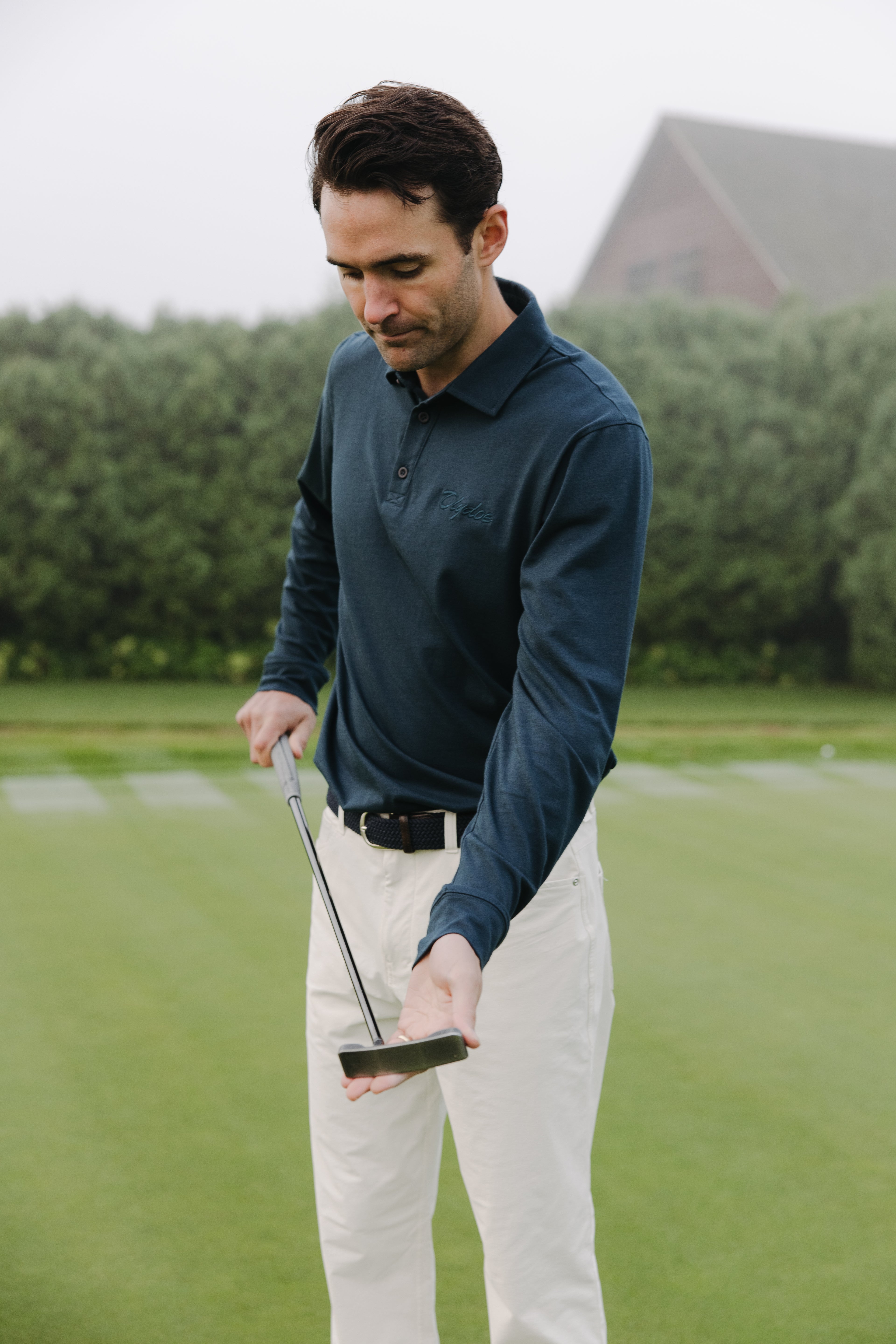 Long-Sleeve Supima® Polo - Olydoe Golf