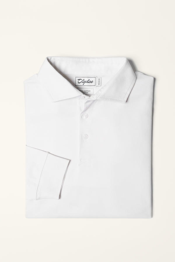Luxe Pima Long Sleeve Polo